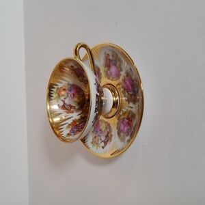 Vintage PWB BAVARIA PORCELAIN TEA CUP & SAUCER